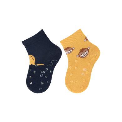 Sterntaler Chaussettes de bébé ABS pack de deux Kangourou marine