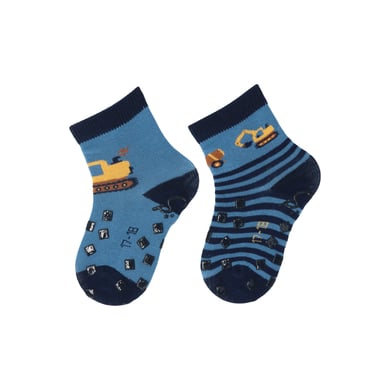 Levně Sterntaler ABS batolecí ponožky dvojité balení Bagger střední modrá