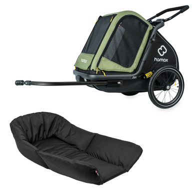 hamax Remorque de vélo pour chien panier Pluto M green/black