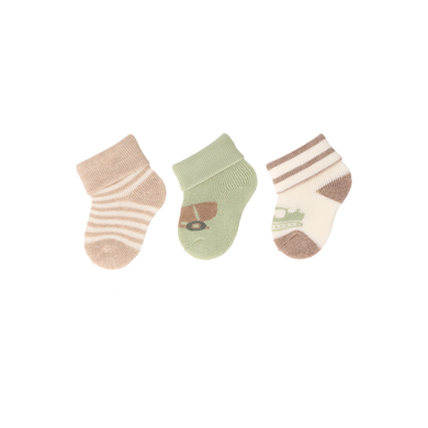 Sterntaler Lot de 3 chaussettes premier âge milleraies beige chiné