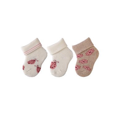 Sterntaler First socks 3-pack scarabeo beige melange