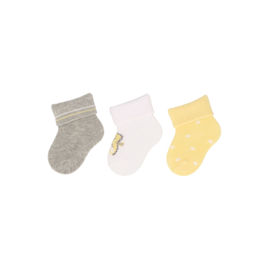 Sterntaler First socks confezione da 3 pezzi cavalluccio marino grigio chiaro melange