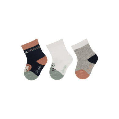 Sterntaler Lot de 3 chaussettes pour bébé Lion marine