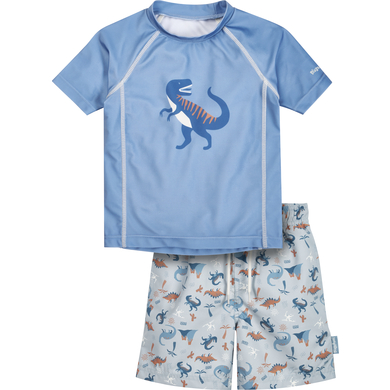 Playshoes Set de bain anti-UV Dino allover bleu