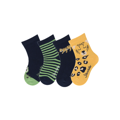 Sterntaler Lot de 4 chaussettes Crocodile marine