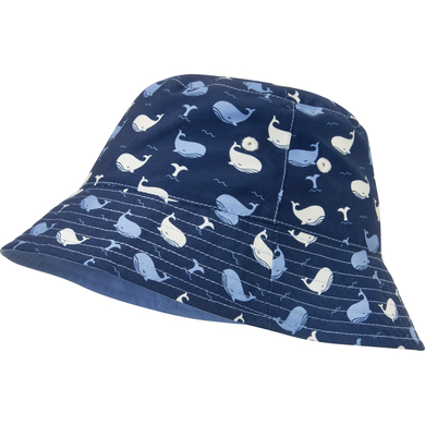 Playshoes Chapeau de pêcheur anti-UV baleine marine