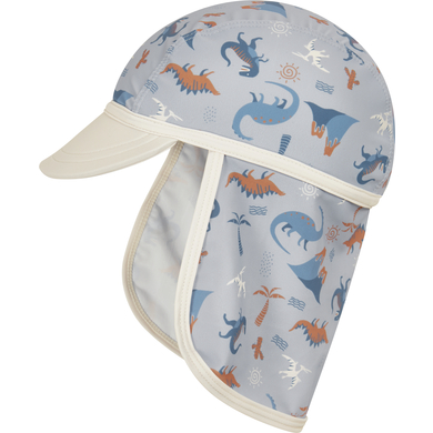 Playshoes Casquette à visière anti-UV Dino allover bleu