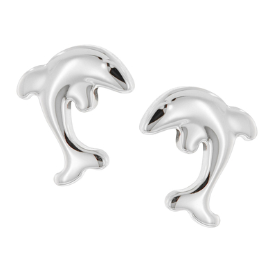 Boccia Kinder-Ohrringe Titan Ohrstecker Delfin silver