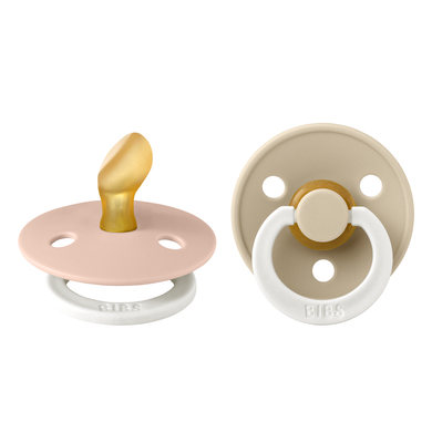 BIBS® Sucette phosphorescente Colour tétine anatomique Blush & Vanilla 0-6 mois lot de 2