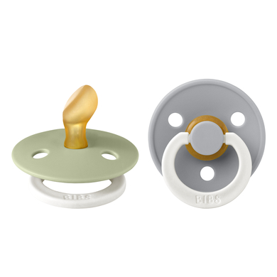 BIBS® Ciuccio notturno BIBS Colour tettarella anatomica Sage & Cloud 0-6 mesi, 2 pz.