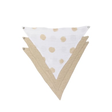 Kindsgard Driehoekige sjaal kludly 3-pack beige