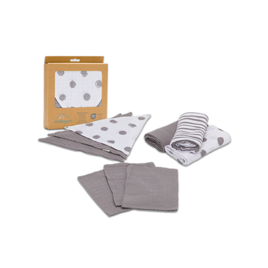 kindsgard Coffret cadeau langes gants de toilette enfant givsaely gris