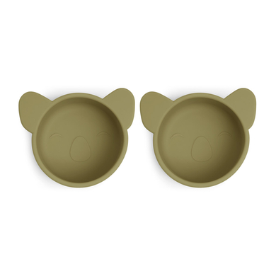 nuuroo Bol enfant koala rose silicone Olive Green lot de 2