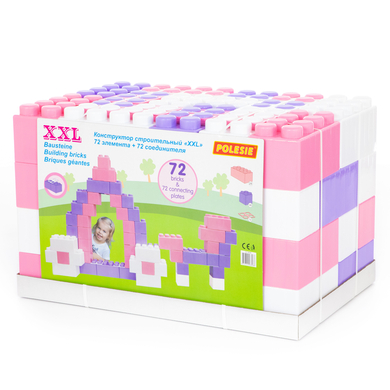 POLESIE Briques de jeu géantes XXL 72 pièces rose/lilas 72 joints