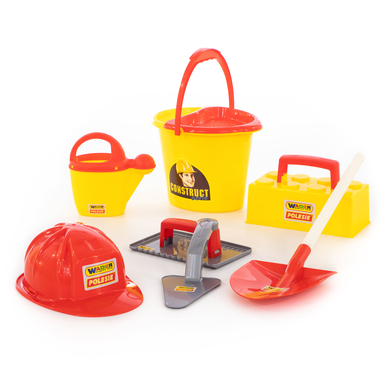 POLESIE Wader Quality Toys Set de maçon avec casque, 8 pièces