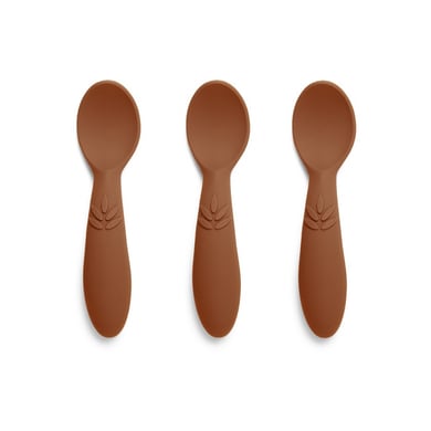 nuuroo Cuillère enfant Ella silicone Caramel Café lot de 3