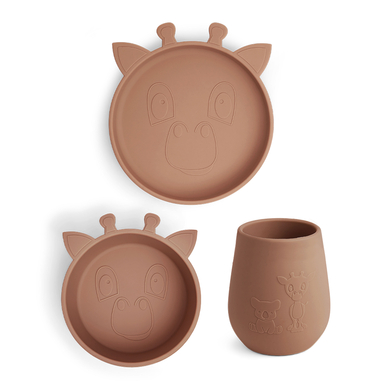 nuuroo Kit vaisselle enfant Bo silicone Chocolate Malt 3 pièces