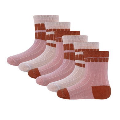 Ewers Lot de 6 chaussettes côtelées/baguées
