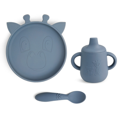 nuuroo Kit vaisselle enfant Elke girafe silicone Bering Sea 3 pièces