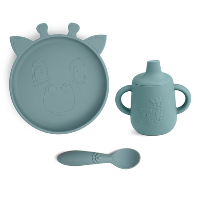 nuuroo Kit vaisselle enfant Elke girafe silicone Lead 3 pièces