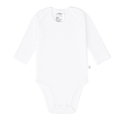LÄSSIG Body bébé manches longues côtelé milky blanc