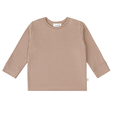 LÄSSIG T-shirt bébé manches longues côtelé marron