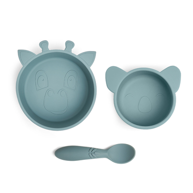 nuuroo Kit vaisselle enfant Eddy girafe silicone Lead lot de 3