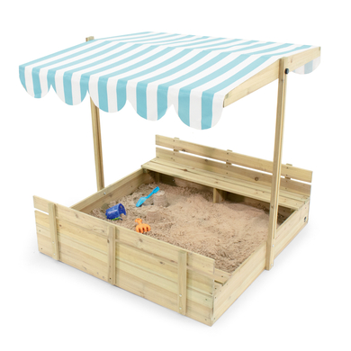 Plum Sand houten kist met verstelbare zonnekap