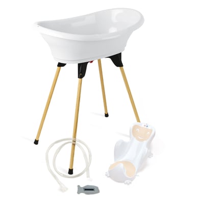 Thermobaby® Pack transat baignoire bébé Vasco 5, blanc muguet