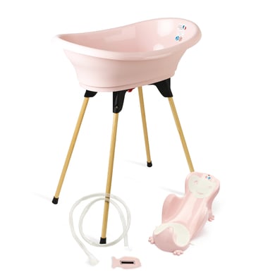 Thermobaby® Pack transat baignoire bébé Vasco 5, rose poudré