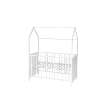 kindsgard Lit cabane enfant dromjehus bois blanc 60x120 cm