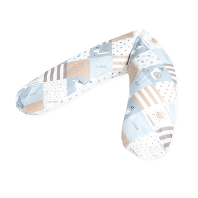 JULIUS ZÖLLNER Coussin d'allaitement Patch Blue 190 cm