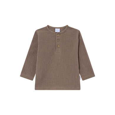 Image of kindsgard Camicia in mussola a maniche lunghe solmig marrone059