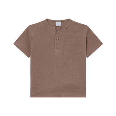 Levně kindsgard Mušelínové tričko solmig hnědé