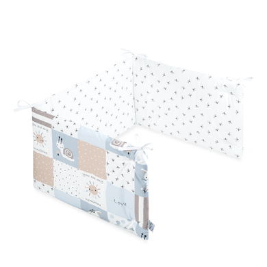 JULIUS ZÖLLNER Tour de lit bébé Patch Blue 180x35 cm