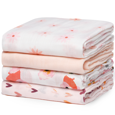 momcozy Couvertures d'emmaillotage Floral lot de 4