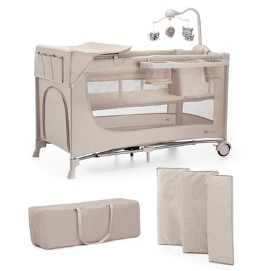 kinderkraft cuna de viaje 3en1 joy 2 con accesorios beige