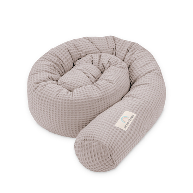 JULIUS ZÖLLNER Tour de lit traversin enfant piqué gaufré Nougat 180 cm