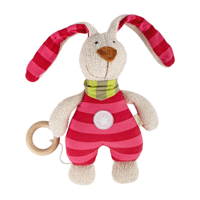 sigikid® Boîte à musique Lapin Classic , rose à rayures