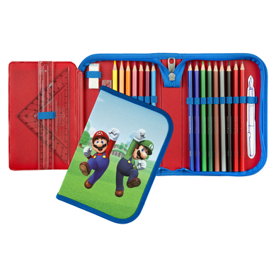 Levně Scooli Naplněný školní kufřík Super Mario
