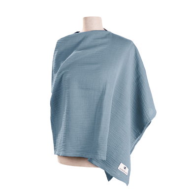 JULIUS ZÖLLNER Châle d'allaitement mousseline bleu
