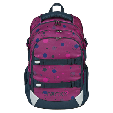 NEOXX neoxx Active Sac à dos scolaire Pro en bouteilles de PET recyclées, violet bleu