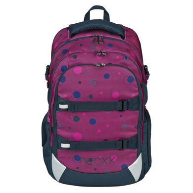 Levně neoxx Active Školní batoh Pro z recyklovaných PET lahví, fialovomodrý