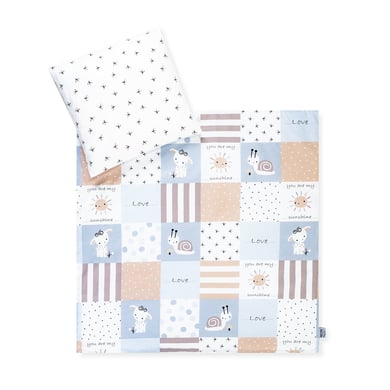 JULIUS ZÖLLNER Parure de lit enfant Patch Blue 80x80 cm
