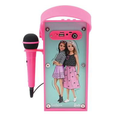 lexibook altavoz portatil bluetooth barbie con microfono y efectos de luz