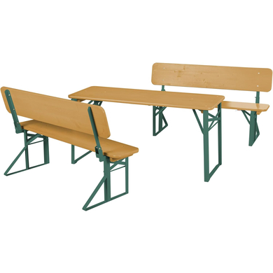 roba Table et bancs enfant pique-nique dossiers Outdoor bois lasuré tek