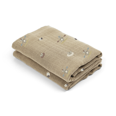 nuuroo Lou Beige Surfer muslindukar 2-pack