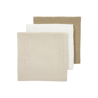 Image of MEYCO Sand Pannolini di garza in confezione da 3 pezzi Offbianco/Soft /Taupe 70 x 70 cm059