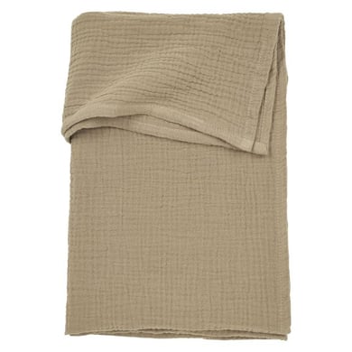 MEYCO Hoeslaken voorgewassen Musslin taupe 75 x 100 cm