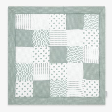 Image of Patchwork Essential emma & noah coperta a gattoni Menta 140 x 140 cm059